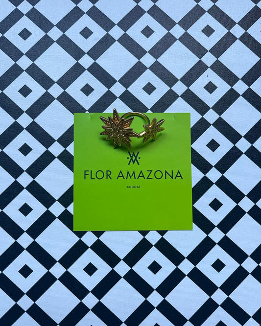 Anillo Estrella Flor Amazona